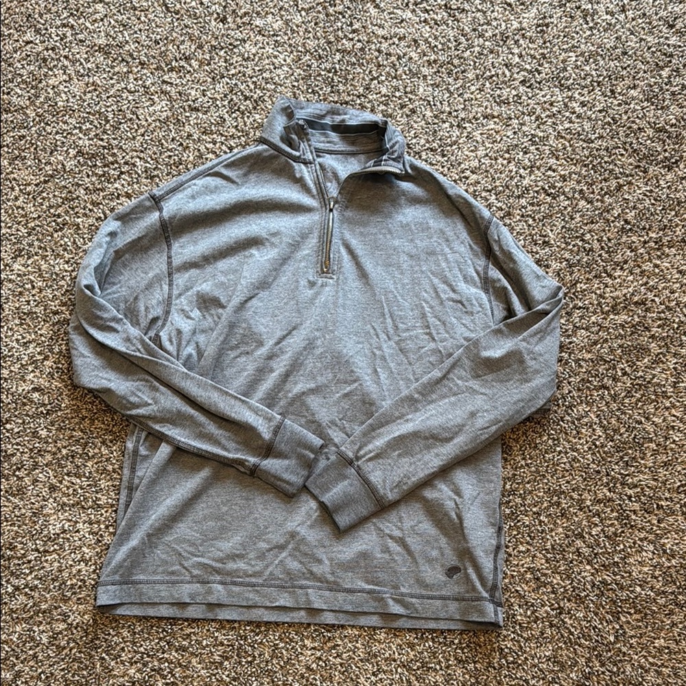 Banana Republic Gray Quarter-Zip Sweatshirt